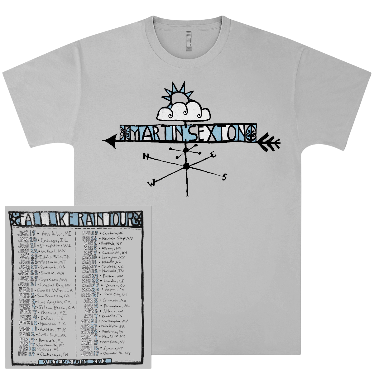 Fall Like Rain Spring 2012 Tour T-Shirt